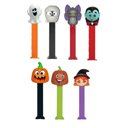 PEZ Candy Halloween Collection Candy Dispenser Plus 3 Candy Corn Flavored Candy Refills, 0.87 Ounce Blister Pack