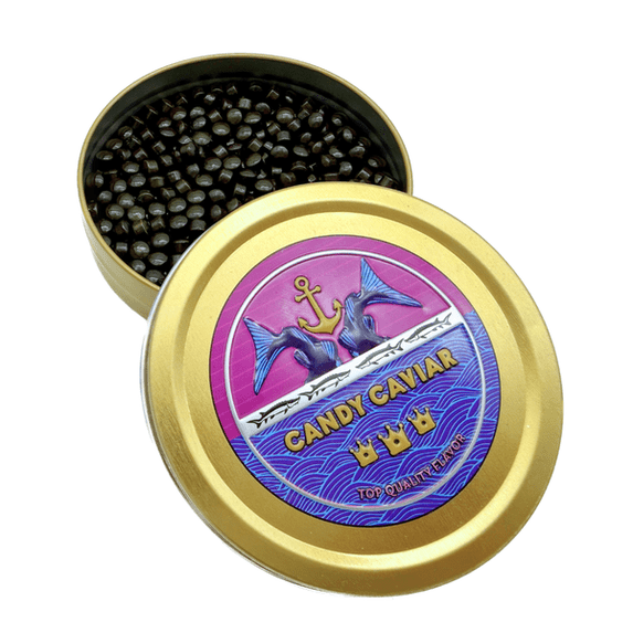 Candy Caviar Black Raspberry, Black Raspberry Candy, 1.5 Ounce Tin - 10 Count Display Box