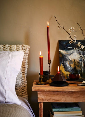 Greentree Home Candle, Every Day Unscented Handmade Beeswax Taper Candles