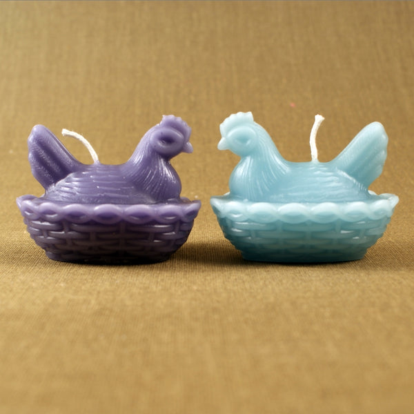Greentree Home Candle, Nested Hen Unscented Handmade Beeswax Sculptural Animal Candles