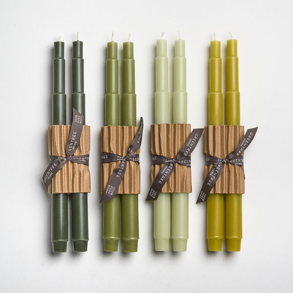 Greentree Home Candle, 12" Tele Unscented Taper Handmade Beeswax Candles