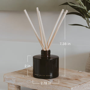 Hello Fall Amber Tinted Glass Jar Reed Diffuser