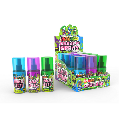 Alberts Howlers Shake and Spray, Sour Spray with Crazy Sour Gumballs 2.03 Ounce - 12 Count Display Box