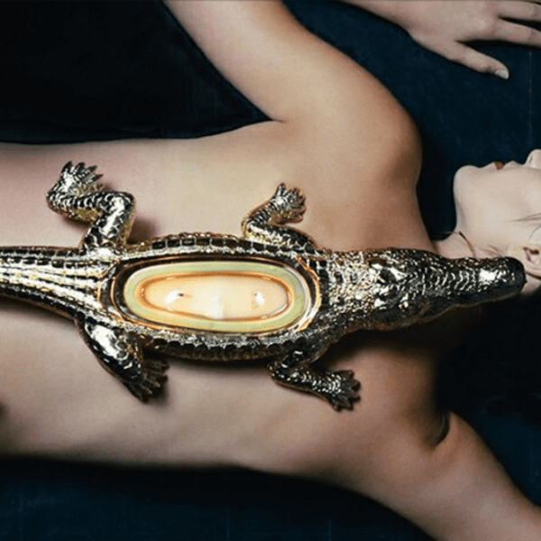 Gold Grand Alligator Candle