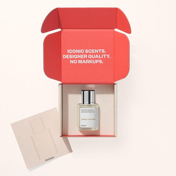 Dossier - Ambery Saffron 1.7 Fl Oz (50ml) - Eau de Parfum - Inspired by B.accarat R.ouge 540 - Vegan, Unisex Perfume Spray