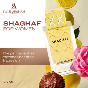 Swiss Arabian Shaghaf Feminine Luxury Eau de Parfum Spray for Women, 75 ml