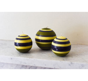 British Colour Standard Striped Ball Candles