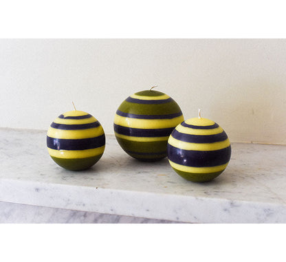 British Colour Standard Striped Ball Candles