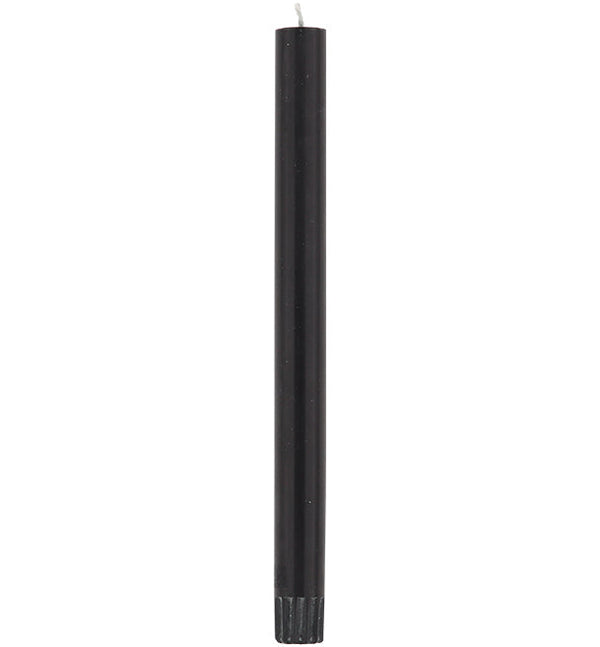 British Colour Standard 25cm / 10'' H Jet Black Eco Dinner Candles, Gift Box of 6