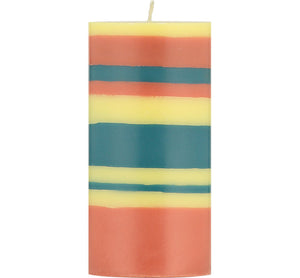 British Colour Standard Stripped Eco Pillar Candles