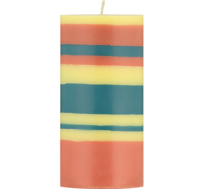 British Colour Standard Stripped Eco Pillar Candles