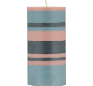 British Colour Standard Stripped Eco Pillar Candles