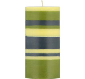 British Colour Standard Stripped Eco Pillar Candles