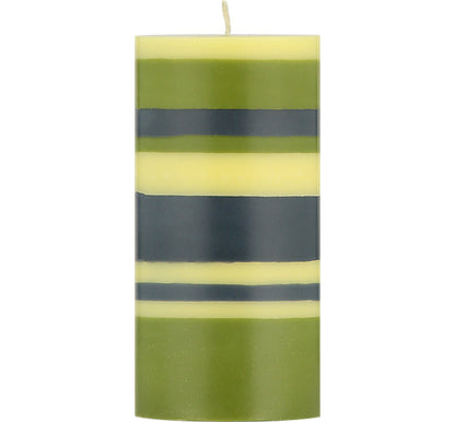 British Colour Standard Stripped Eco Pillar Candles