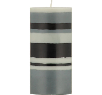 British Colour Standard Stripped Eco Pillar Candles