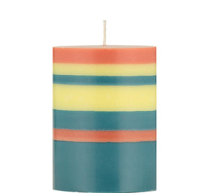 British Colour Standard Stripped Eco Pillar Candles