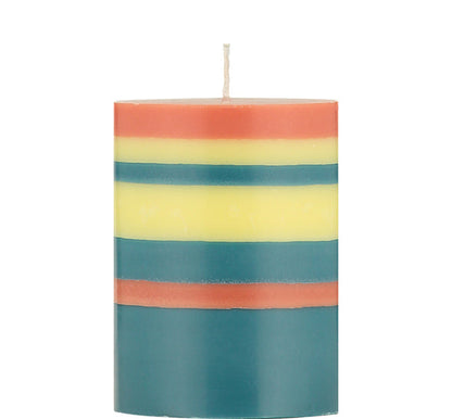 British Colour Standard Stripped Eco Pillar Candles