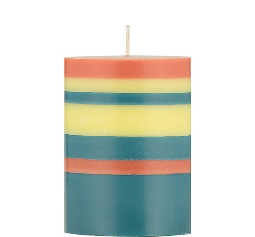 British Colour Standard Stripped Eco Pillar Candles