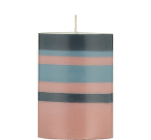 British Colour Standard Stripped Eco Pillar Candles