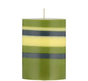 British Colour Standard Stripped Eco Pillar Candles