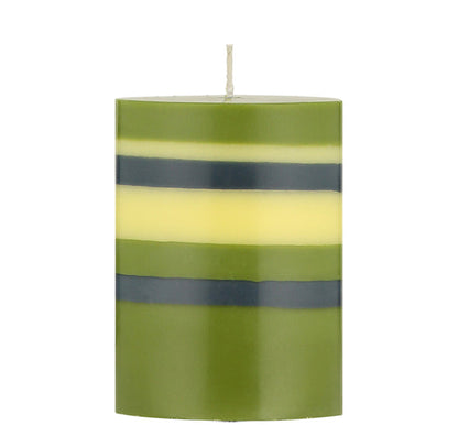 British Colour Standard Stripped Eco Pillar Candles