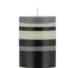 British Colour Standard Stripped Eco Pillar Candles