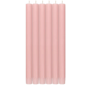 British Colour Standard 25cm / 10'' H Orchid Pink Eco Dinner Candles, Gift Box of 6