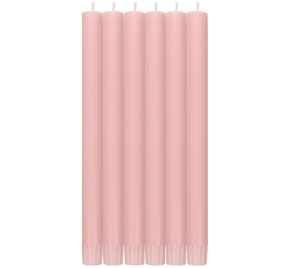 British Colour Standard 25cm / 10'' H Orchid Pink Eco Dinner Candles, Gift Box of 6