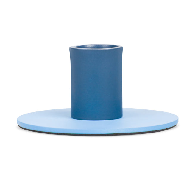 British Colour Standard Tall Two-Tone Metal Candleholders