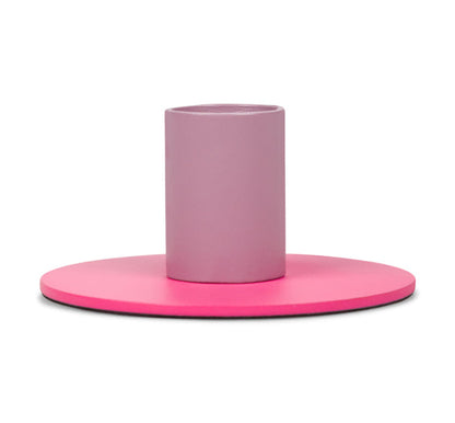 British Colour Standard Tall Two-Tone Metal Candleholders