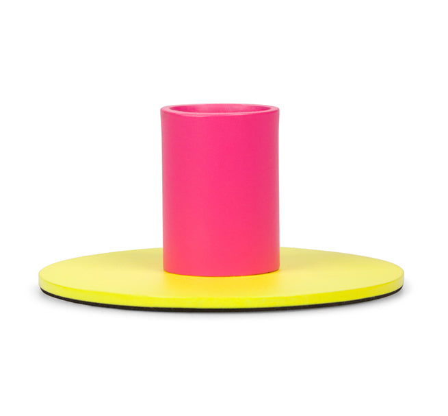 British Colour Standard Tall Two-Tone Metal Candleholders