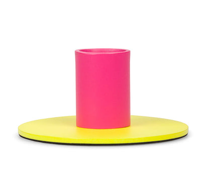 British Colour Standard Tall Two-Tone Metal Candleholders