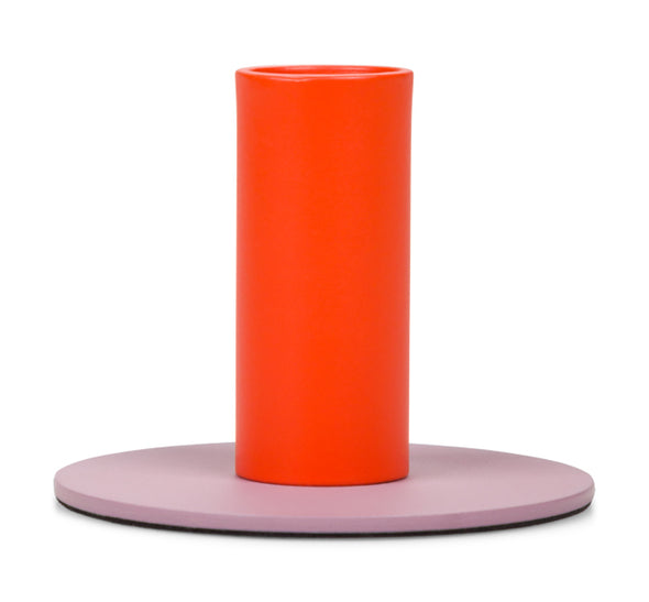 British Colour Standard Tall Two-Tone Metal Candleholders