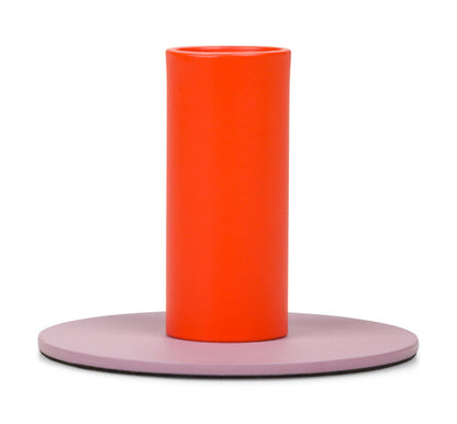 British Colour Standard Tall Two-Tone Metal Candleholders