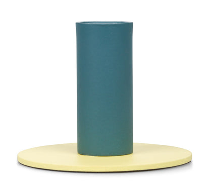 British Colour Standard Tall Two-Tone Metal Candleholders