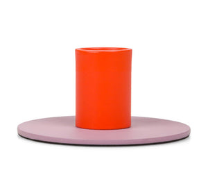 British Colour Standard Two-Tone Metal Candleholders