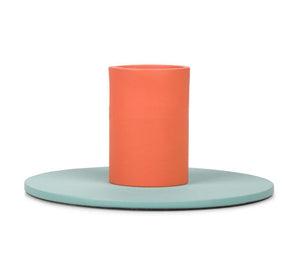British Colour Standard Two-Tone Metal Candleholders