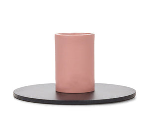 British Colour Standard Two-Tone Metal Candleholders