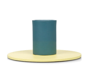British Colour Standard Two-Tone Metal Candleholders