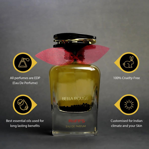 Riiffs Bella Rouge Eau de Parfum Spray Perfume for Women, 100 ml