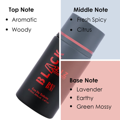 BN Perfumes Black ZIZ, Eau De Toilette, Perfume for Men, 100 ml