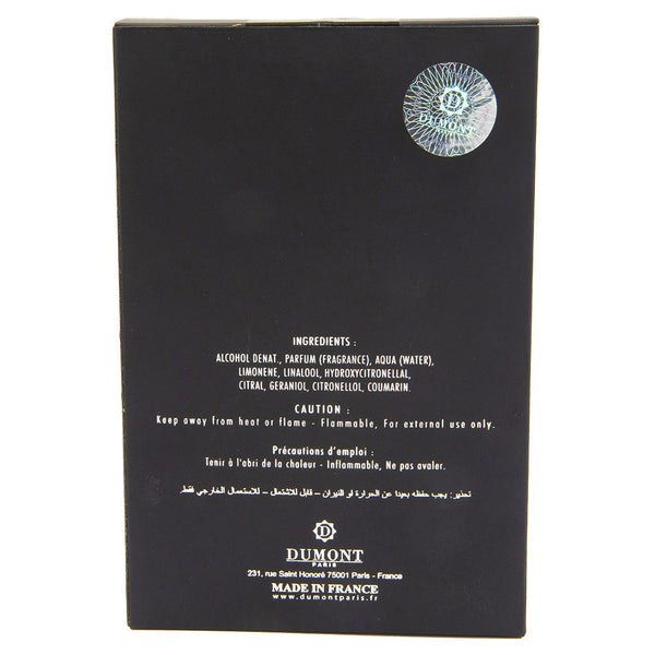 Dumont Paris Nitro Black Pour Homme Eau de Parfum 3.4 oz