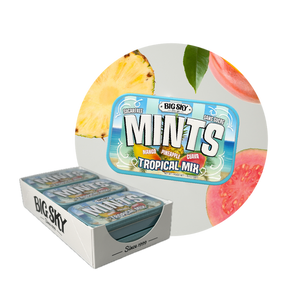 Big Sky Sugar Free Mint Candy, 1.76 Ounce (50g) Tin - 6 Count Display Tray