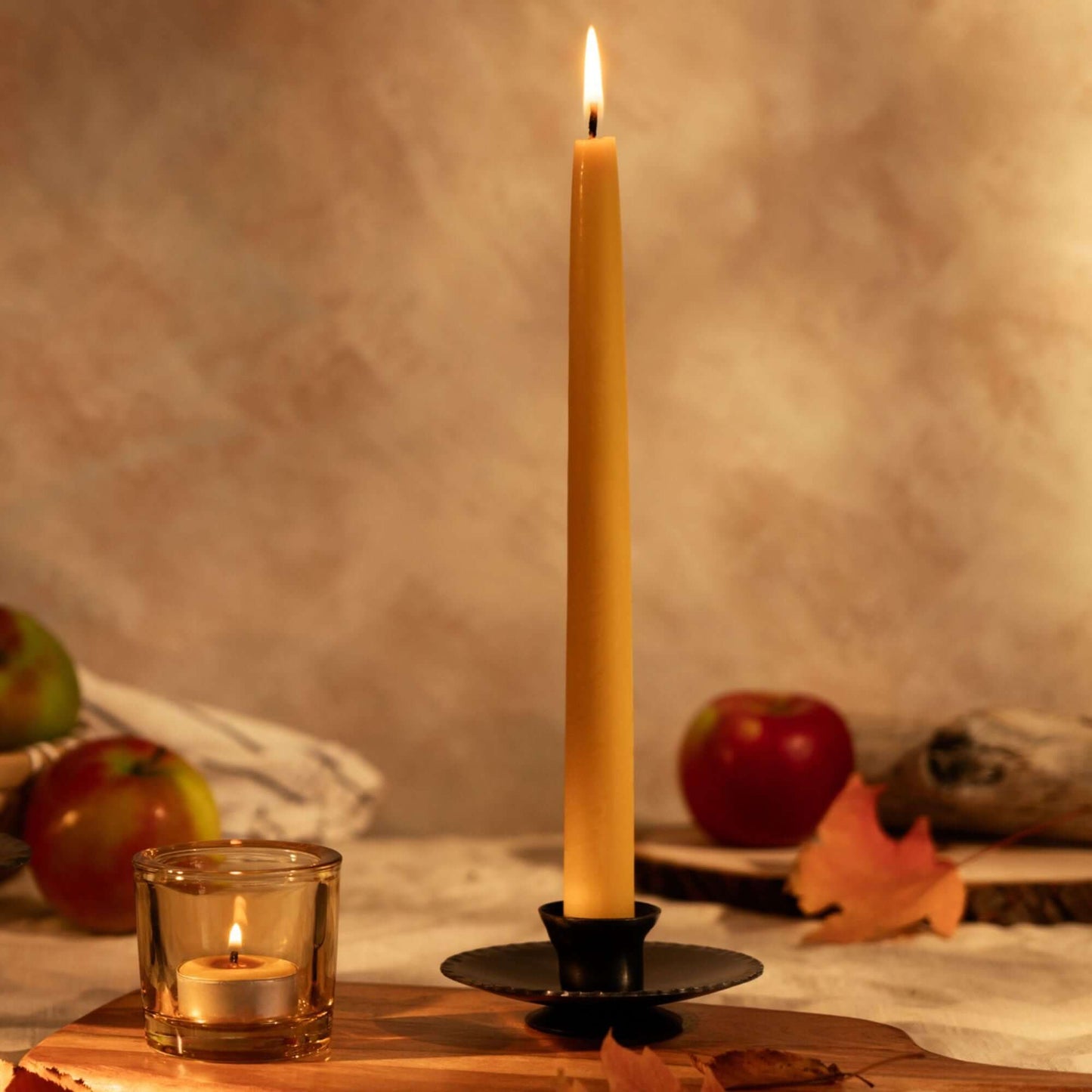 Hand-Dipped Beeswax Taper Candles - Bulk 4-Pair Bundle