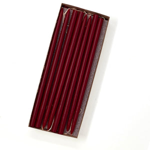Mole Hollow Candles, 10" Tiny Unscented Taper Candle, Set of 24- Choose from 39 Colors!