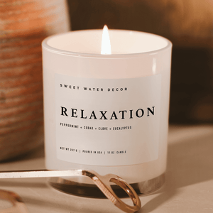 Relaxation Soy Candle - White Jar - 11 oz