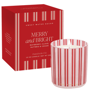 Merry and Bright Soy Candle - Boxed Tinted Glass Jar - 12 oz