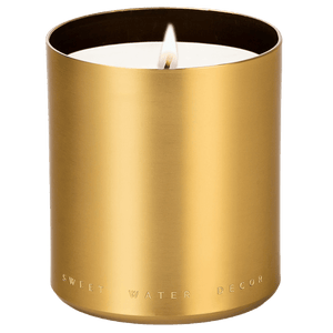 Warm and Cozy Soy Candle - Gold Metal Aluminum Jar - 10 oz