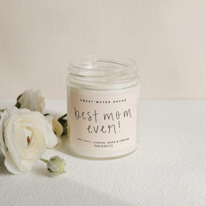 Best Mom Ever! Soy Candle - Clear Jar - 9 oz (Spa Day)