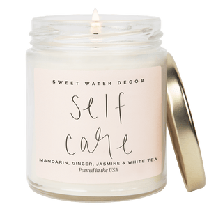 Self Care Soy Candle - Clear Jar - 9 oz